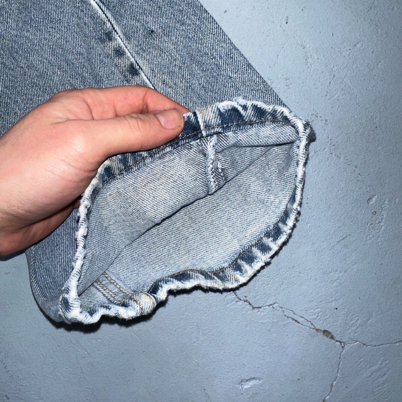 Levis 505 Vintage 90s Columbia Straight Leg Jeans Blue Light Wash 30x34 Ac 28x33