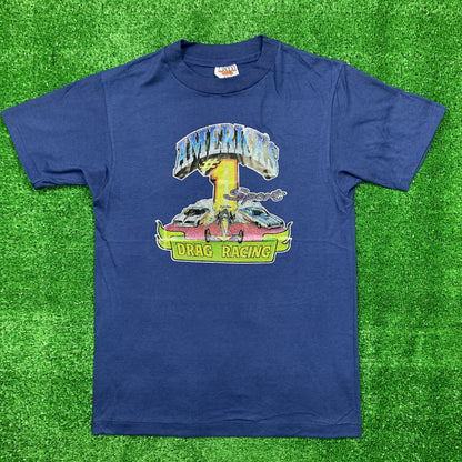 Drag Racing Vintage T Shirt 70s Iron On Gay Pride LGBTQ Sports Racing Sparkle