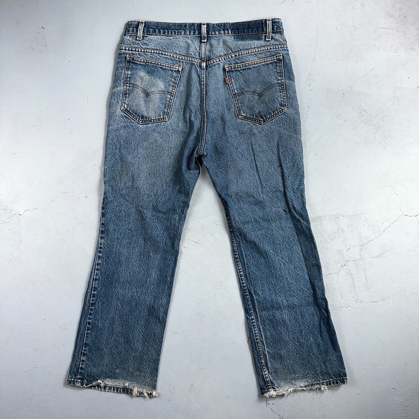 Levis 517 Vintage 80s USA Orange Tab Bootcut Flare Blue Jeans Talon Act 34x28