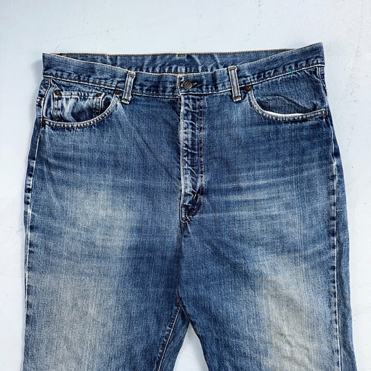 Levis VTG 517 0217 Jeans Mens 40x32 Blue Talon 70s USA Denim Single Stitch 38x31