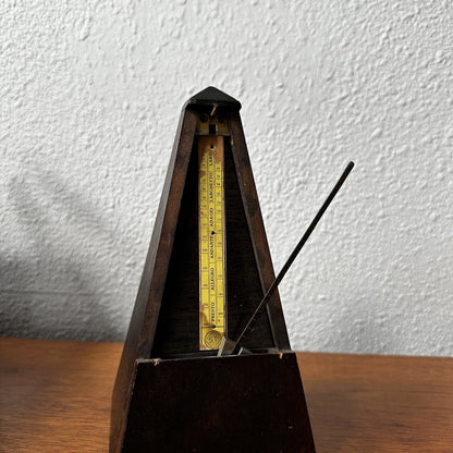 Hollande Angleterre Improved Maelzel Metronome Windup Wood Vtg Antique Paris