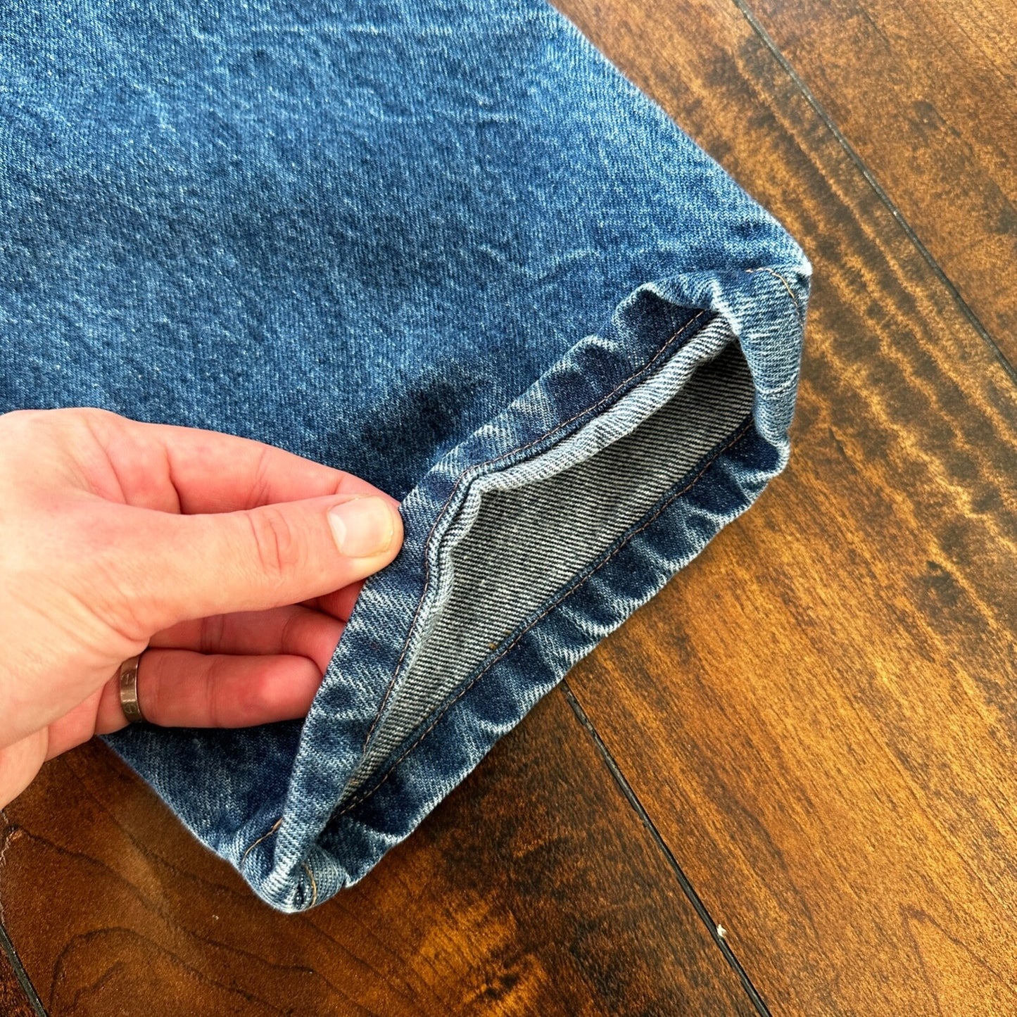 VTG Levis 501 XX Button Fly 90s USA Jeans Denim Straight Capri 34x30 Act 31x25