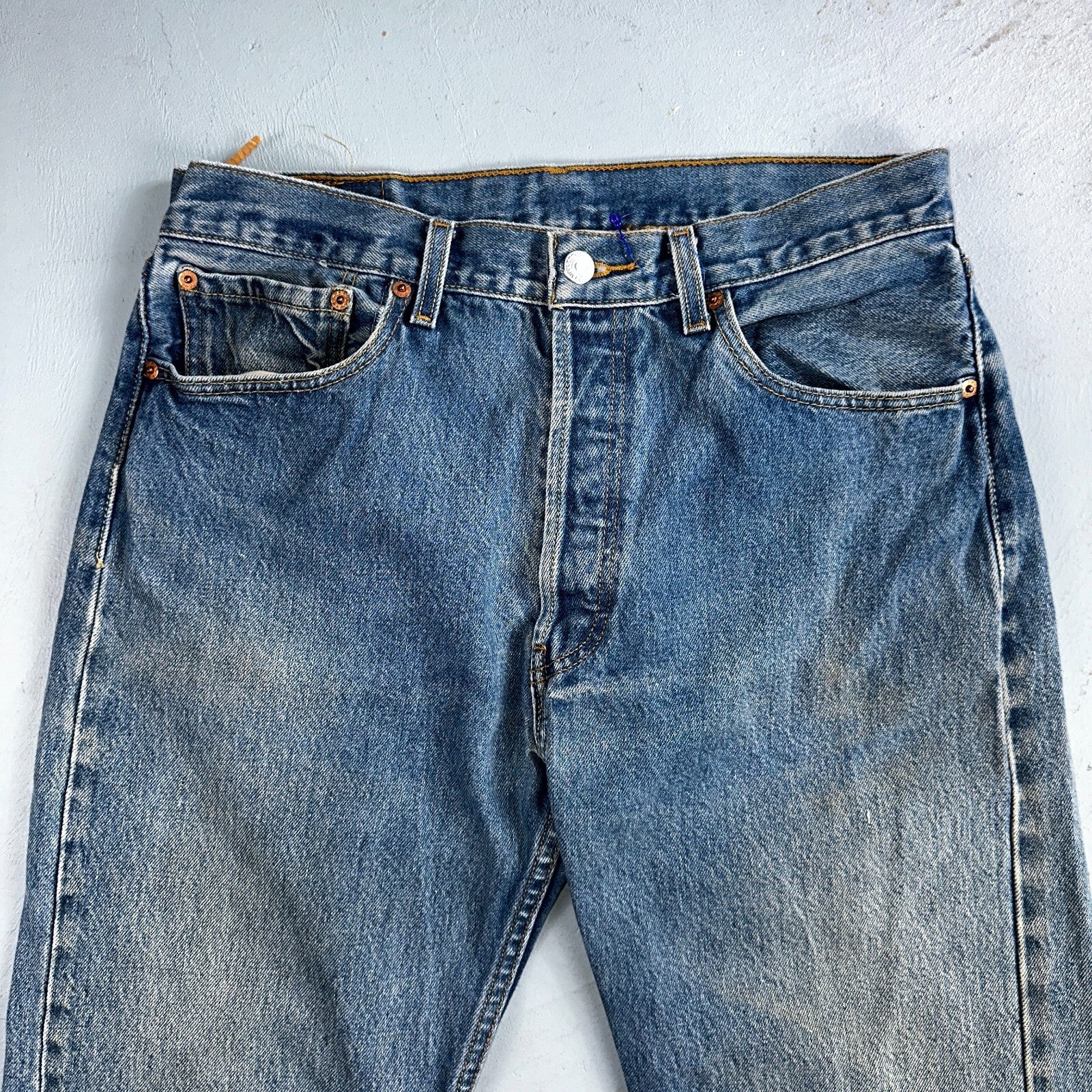 Levis 501 Vintage Y2K XX Straight Leg Jeans 90s Blue Med Wash 34x36 Act 31x31