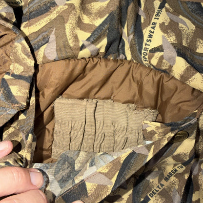 Vintage Columbia Delta Marsh Camo Jacket Men's Large Full Zip Hunting 1995