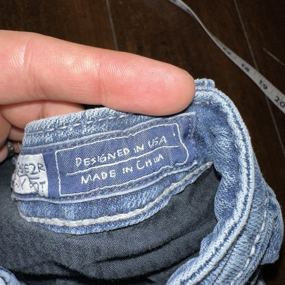 MISS ME RHINESTONE POCKET JE533OE2R EASY BOOT WOMEN'S JEANS 25 VTG PAINT Y2K