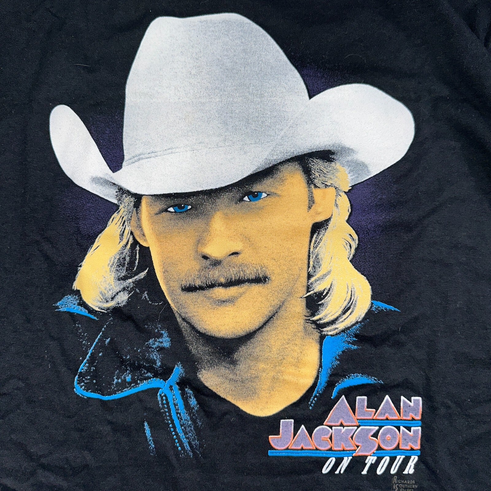 Country VTG 1992 Alan Jackson Don't Rock The Jukebox T Shirt Black Music Tour