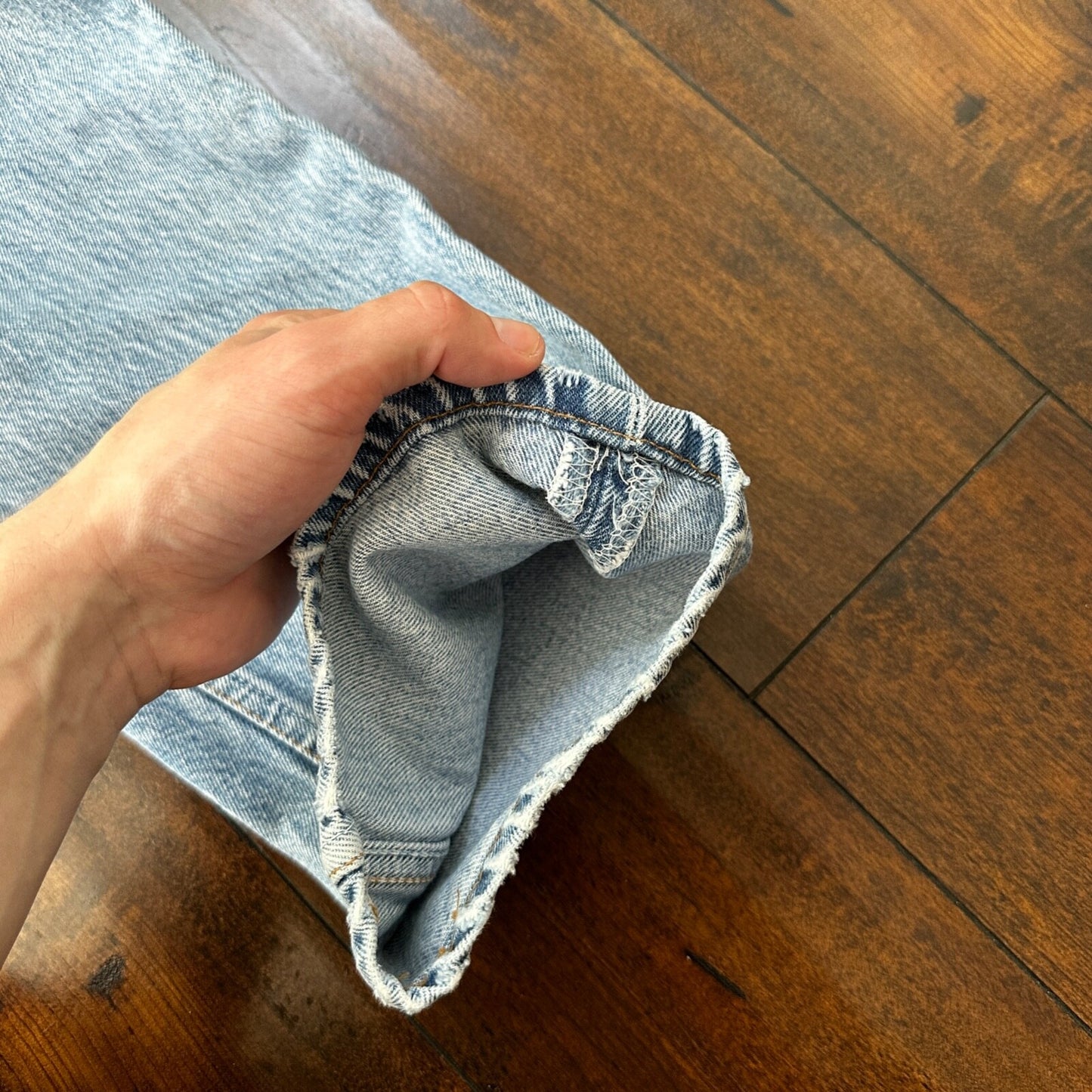 VTG 90s Levis 501 Button Fly 34x36 USA Tag Jeans Straight Wash Blue XX Act 30x32