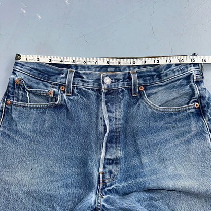 Levis 501 Vintage 90s USA XX Straight Leg Jeans Blue Med Wash 34x38 Act 31x33
