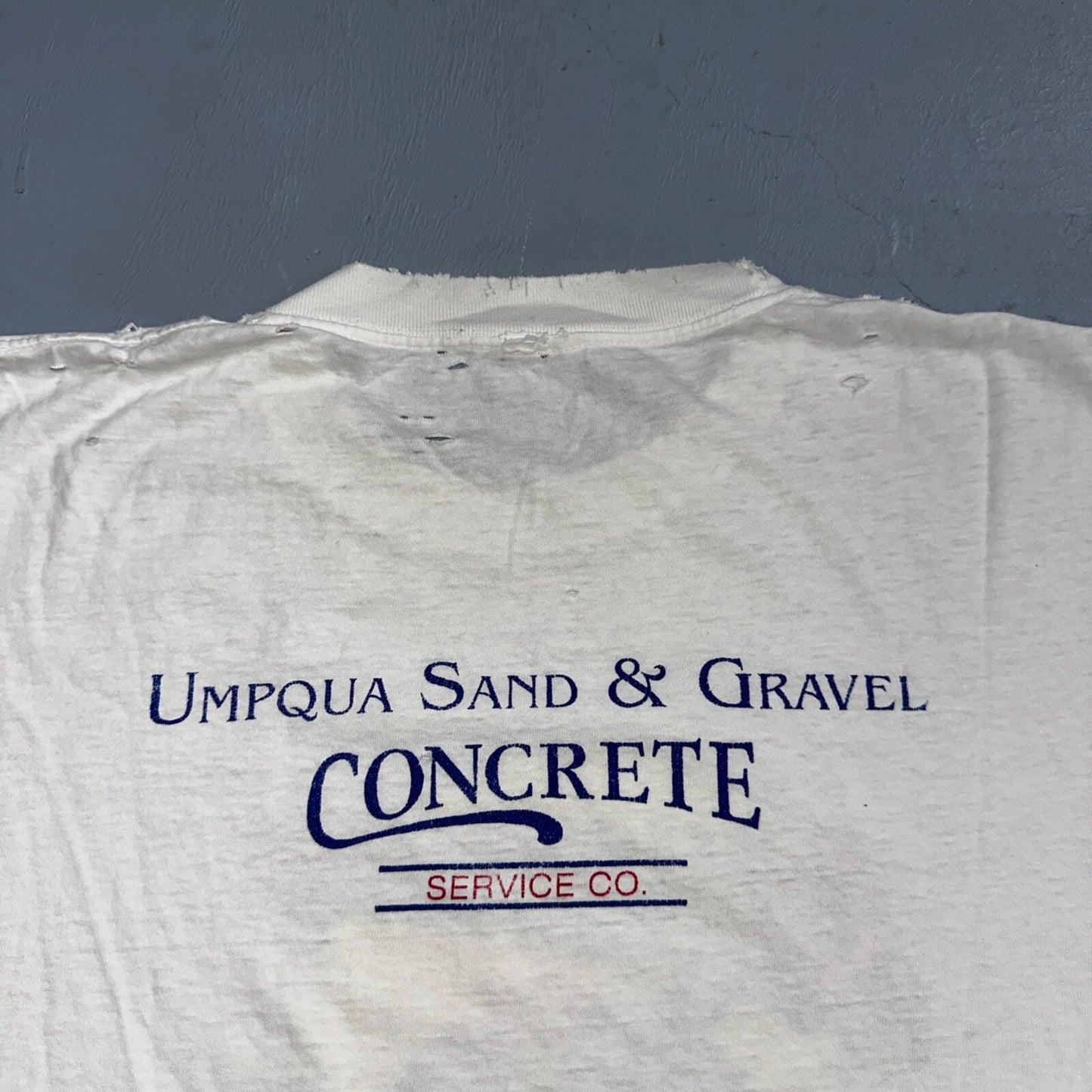 Superman Concrete Man Funny VTG T Shirt 90s USA Spin Off Marvel Construction Rap