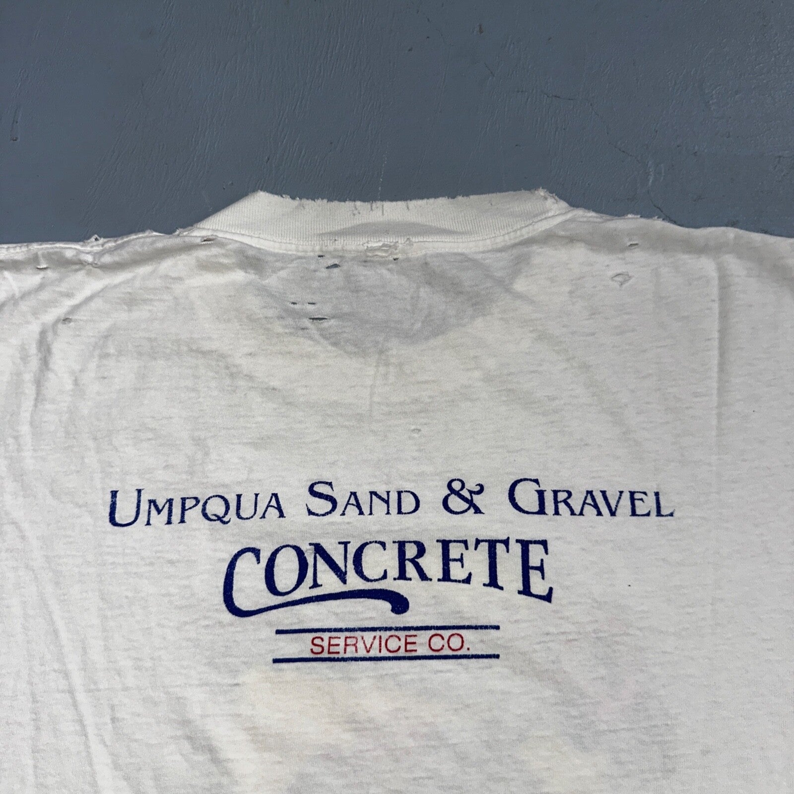 Superman Concrete Man Funny VTG T Shirt 90s USA Spin Off Marvel Construction Rap