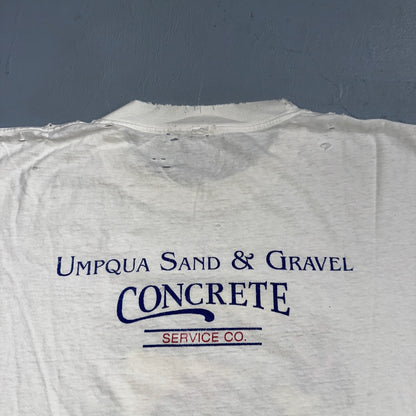 Superman Concrete Man Funny VTG T Shirt 90s USA Spin Off Marvel Construction Rap