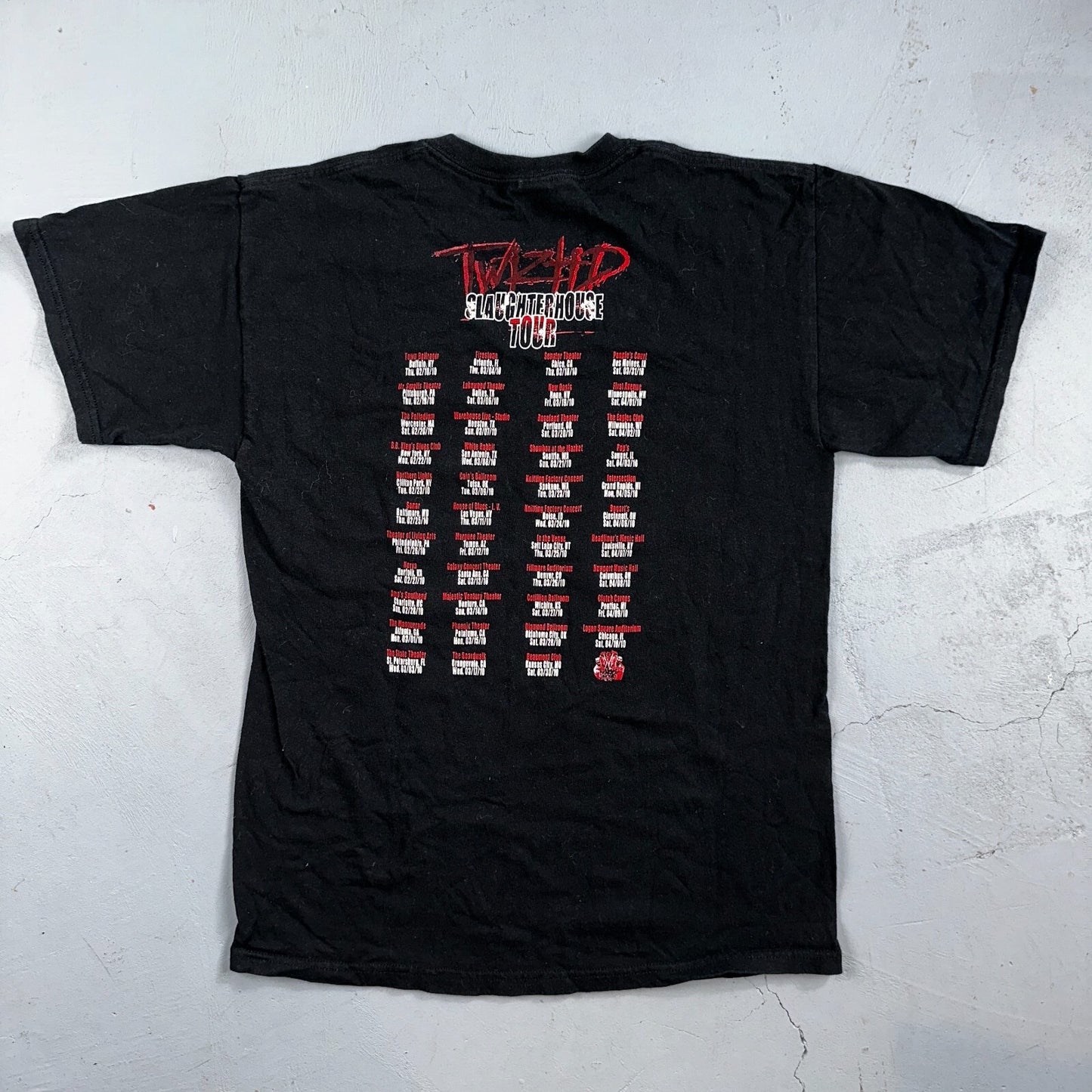 Twiztid Slaughterhouse Tour VTG T Shirt Rock Metal Band Y2K 2010 Gildan M Black