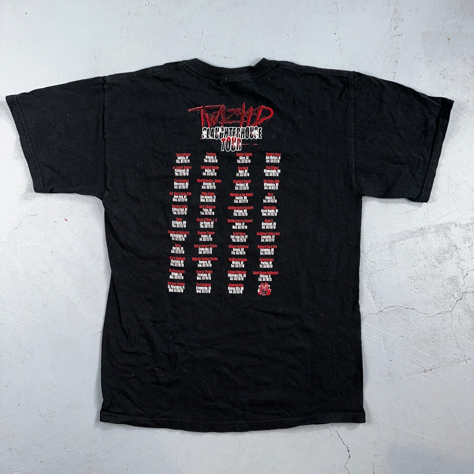 Twiztid Slaughterhouse Tour VTG T Shirt Rock Metal Band Y2K 2010 Gildan M Black