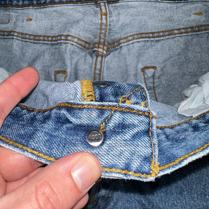 Levis 501 Y2K XX Straight Leg Jeans Blue VTG Light Wash 40x32 Act 40x30