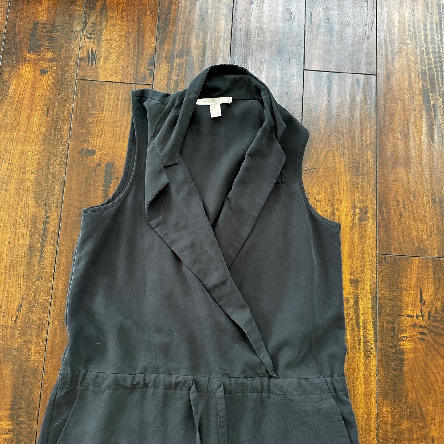 Forever 21 Simple Basic Pattern Romper In White Size L Charcoal Grey/Black