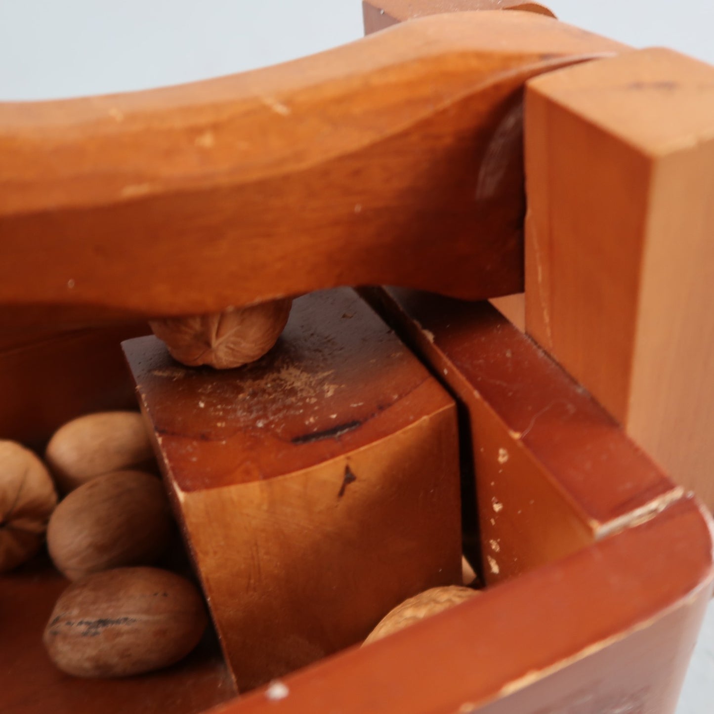 VTG Canadian Goose Duck Nut Cracker Bowl Wooden Shell Cracker Hand Painted Broke