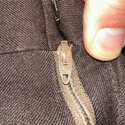 VTG Mens 2 PC Suit 40 Jacket Coat Pants Brown Levis Panatela Polyester 80s