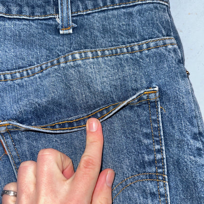 Levis 517 Vintage 80s USA Orange Tab Bootcut Flare Blue Worn Jeans Act 32x26