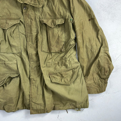 VTG US ARMY M-65 Field Jacket Coat Cold Weather Mans OG-107 Vietnam 70s Medium