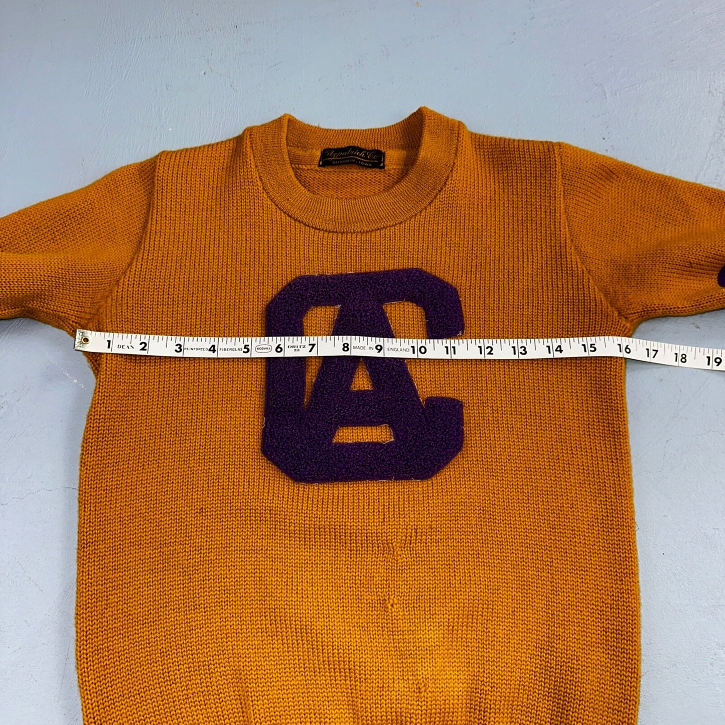 California VTG 1920s Letterman Sweater Varsity Letter University Wool Antique 20