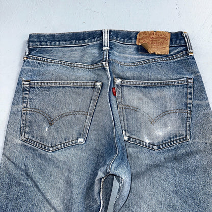 Levis 501 Vintage 80s Redline Selvedge USA XX Jeans Light Wash 32x36 Act 30x31