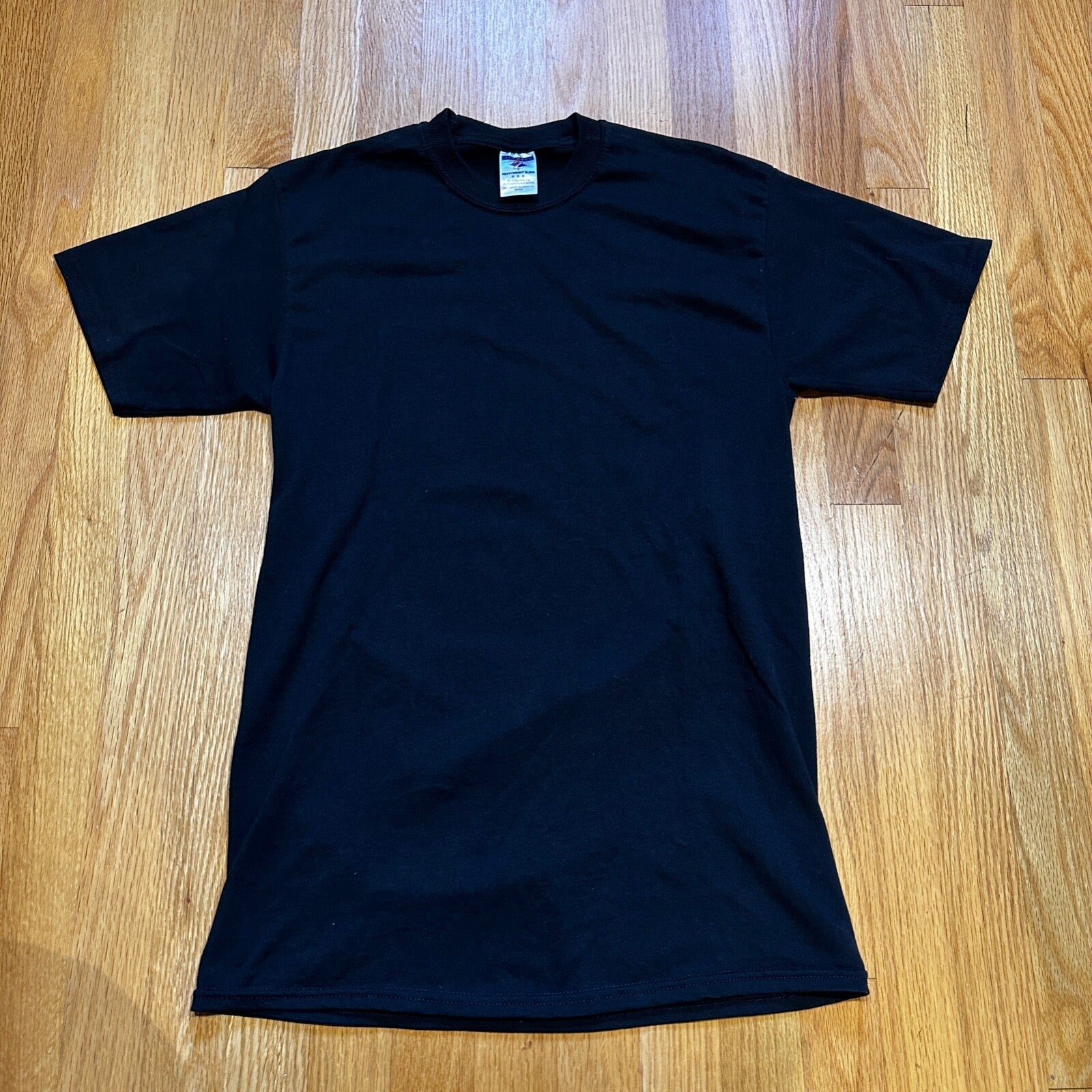 Jerzees Blank Black Vintage T Shirt 90s Y2K Simple Essential Lot ONE Single M