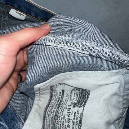 Levis 501 Vintage Y2K XX Straight Leg Jeans 90s Blue Med Wash 35x33 Act 33x29