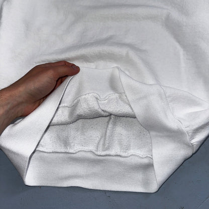 Jerzees VTG 90s Blank White Crewneck Jumper Sweatshirt USA Lot 1 Clean No Print