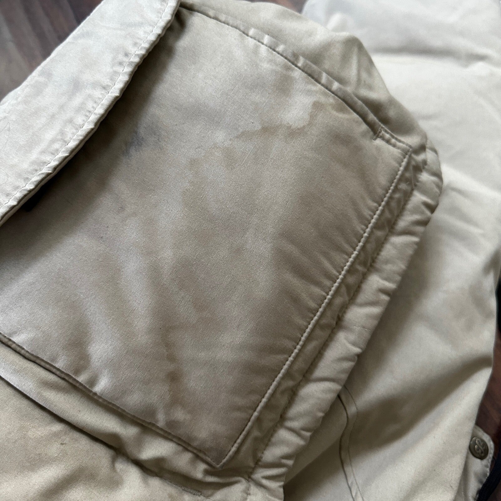 Vintage 1970s 1980s Eddie Bauer Goose Down Puffer Parka Jacket Tan Men's L 70s