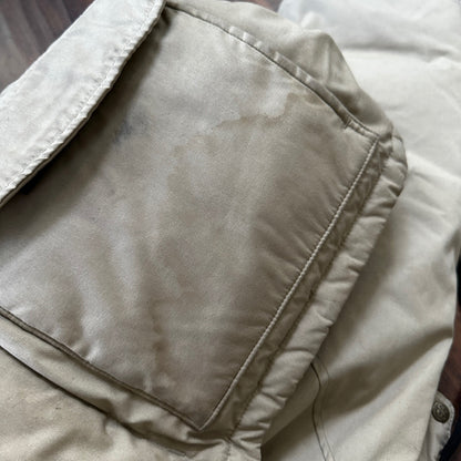 Vintage 1970s 1980s Eddie Bauer Goose Down Puffer Parka Jacket Tan Men's L 70s