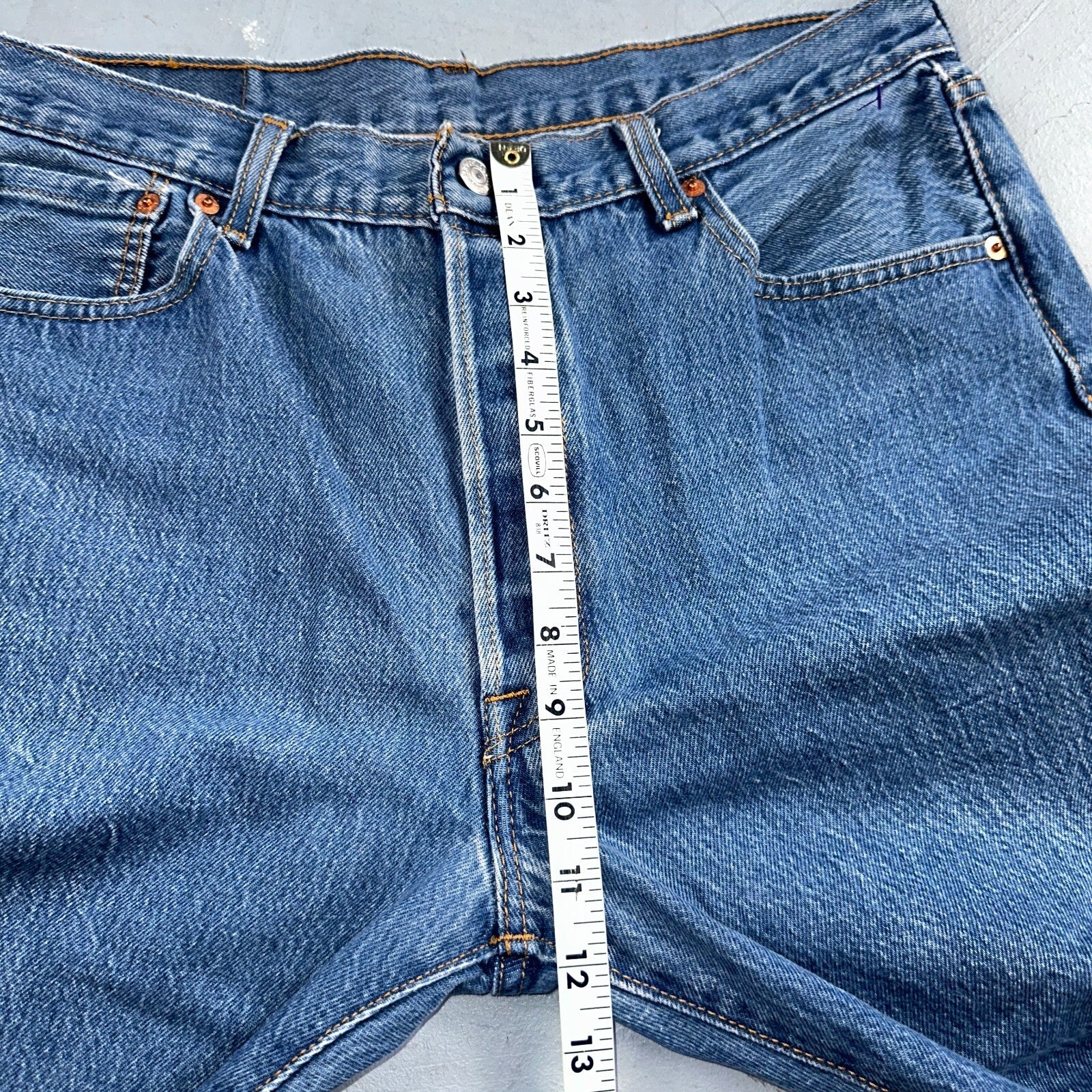 Levis 501 Y2K XX Straight Leg Jeans Blue VTG Med Wash 36x38 Act 33x33