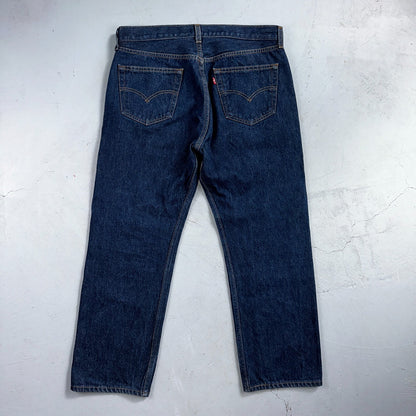 Levis 501 Vintage Y2K 90s XX Straight Leg Jeans Blue Dark Wash 35x30 Act 33x26