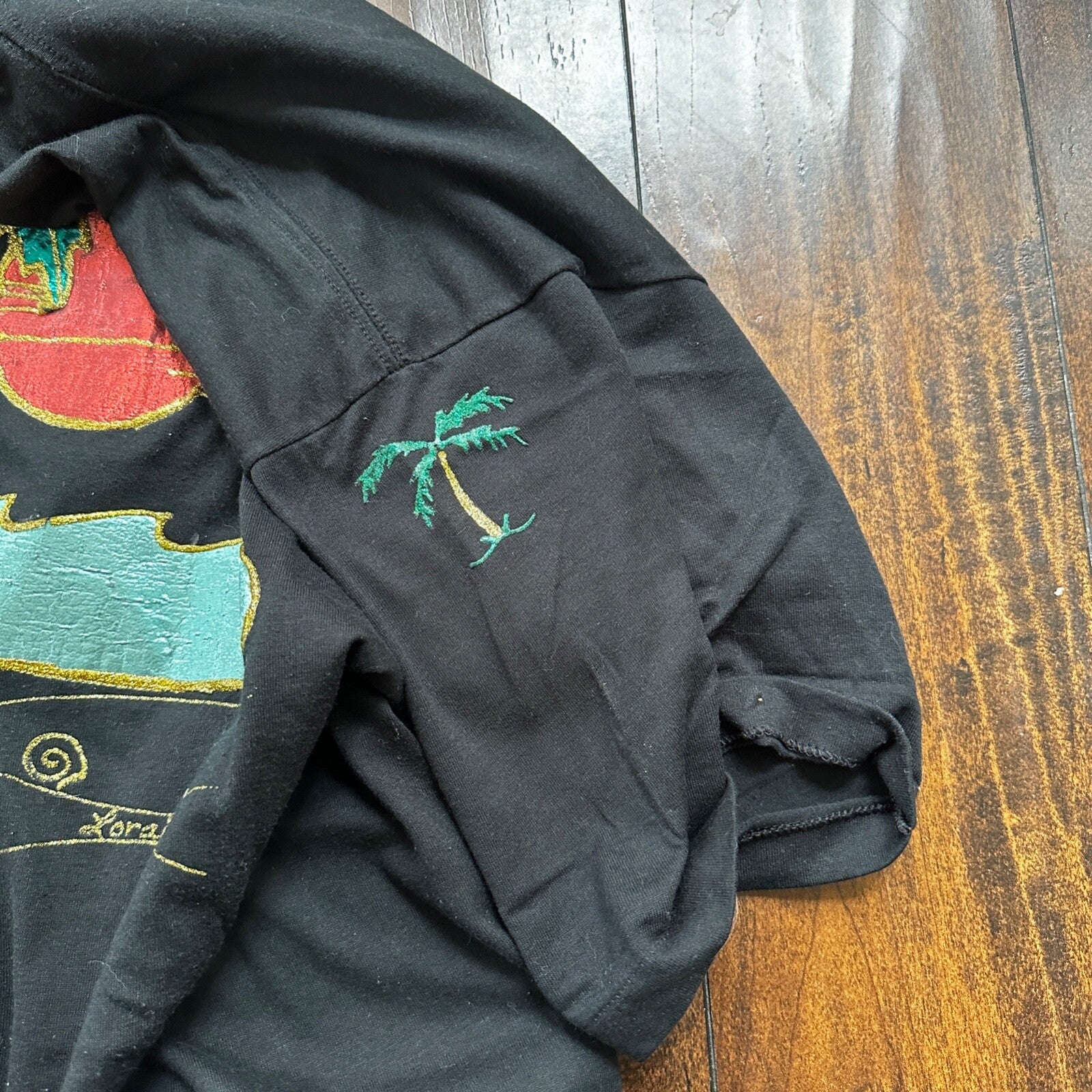 Sunbelt Palm Beach Sun Tree Ocean Swim Vintage T Shirt 90s Single Stitch Wind