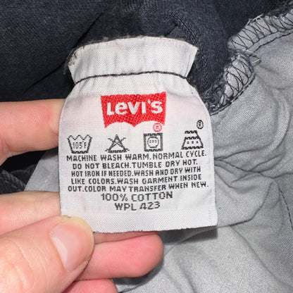 Levis 501 Vintage Y2K XX Straight Leg Jeans 90s Black Wash 30x32 Act 28x30