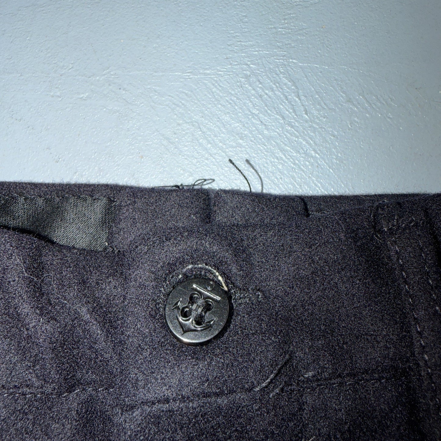 VTG 40s WWII US Naval Clothing Factory Wool Sailor Pants Navy 30L Bell Bottoms