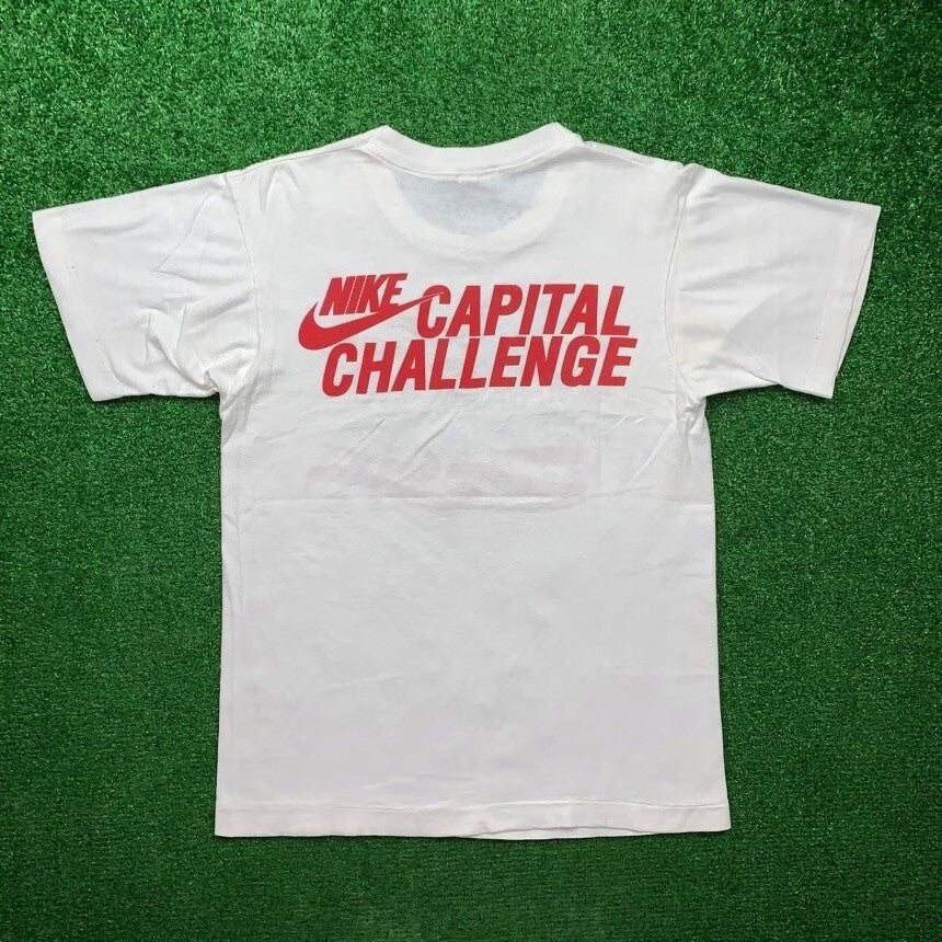 Vintage Nike T Shirt USA Flag Capital Challenge Rare Home The Free Rap Music 90s