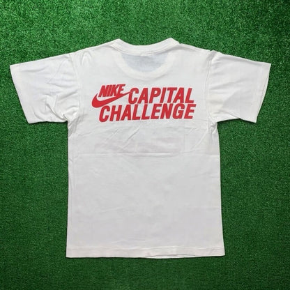 Vintage Nike T Shirt USA Flag Capital Challenge Rare Home The Free Rap Music 90s
