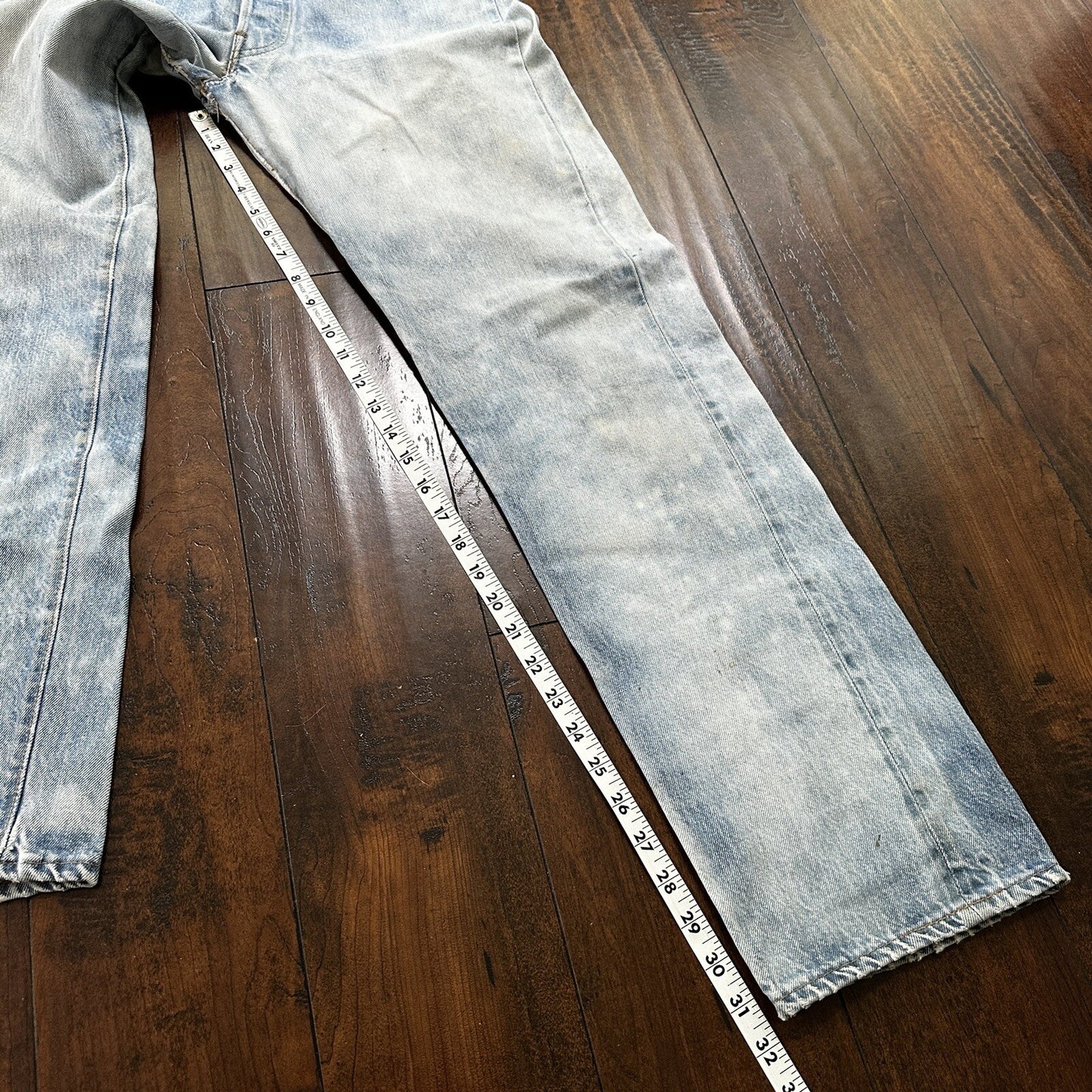 Levis Vintage 80s Redline Selvedge USA 501 XX Jeans Light Wash 32x36 Act 29x31