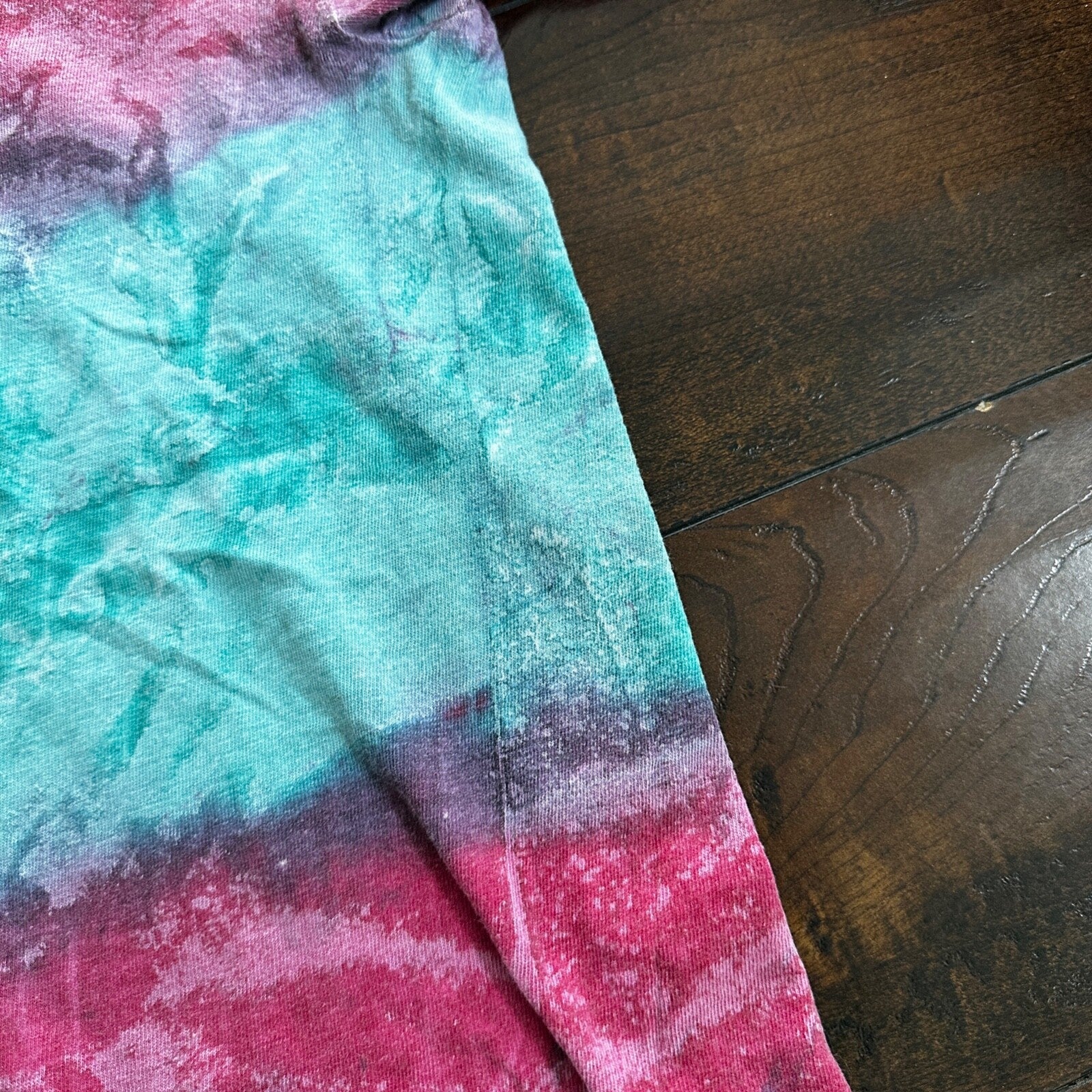 Tie Dye Vintage T Shirt Green Blue Red Crazy Rap Grateful Dead Stoner Boxy