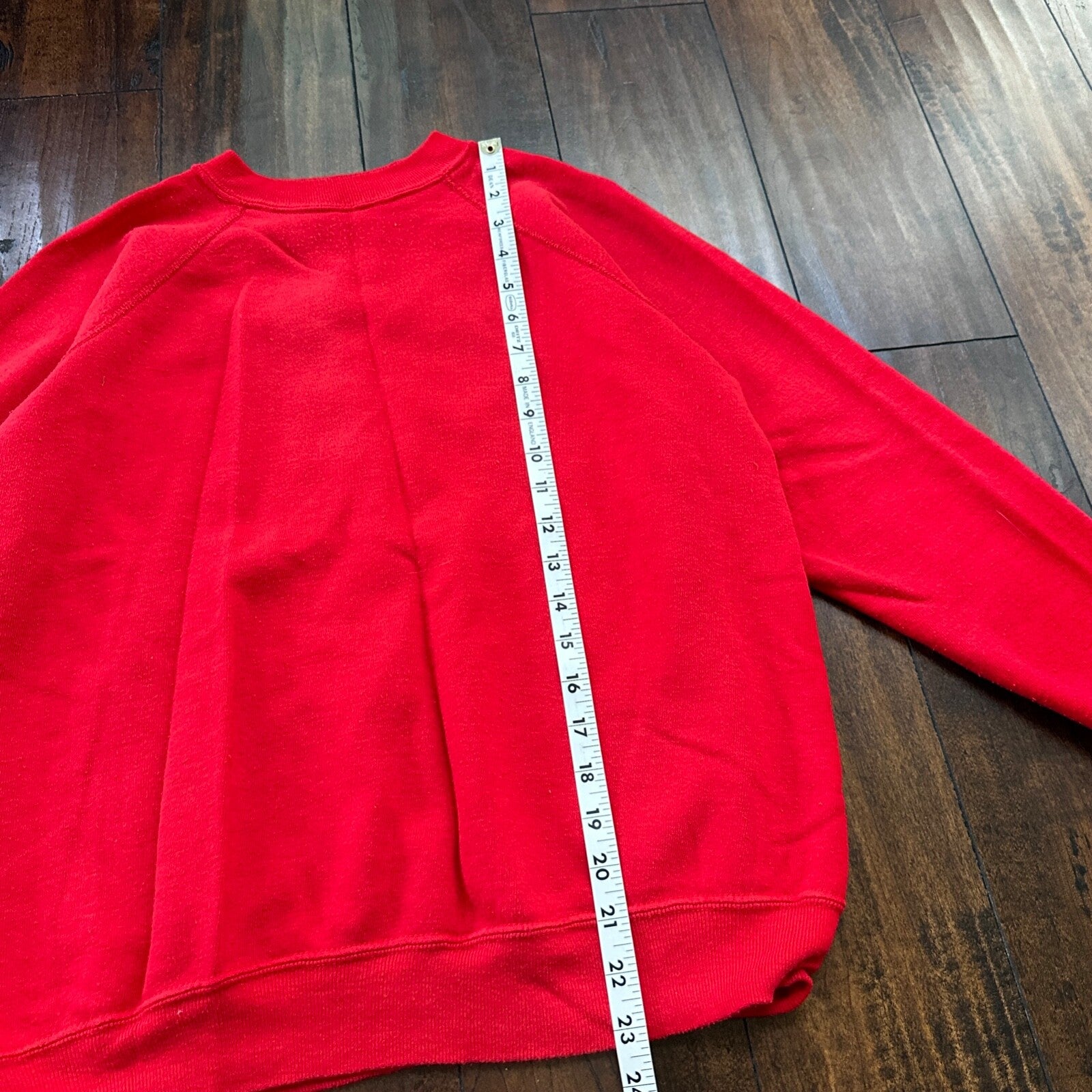 VTG 1960s Rockabilly Sweatshirt Sweater 60s 70s Blank Basic Afterhood USA Red