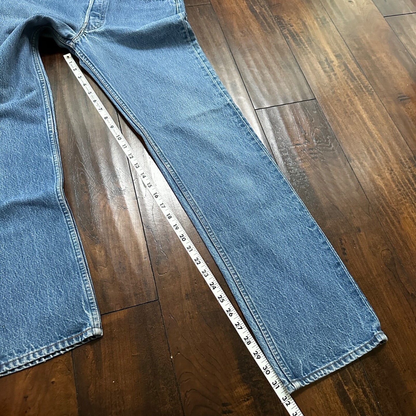 VTG 80s Levis 501 Button Fly 32x36 USA Tag Jeans Straight Wash Blue XX Act 29x32