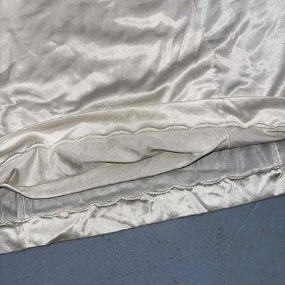 Vintage 1970s Sears Lingerie Slip Dress Sleepwear Full Sweep Nightgown Lace 70s