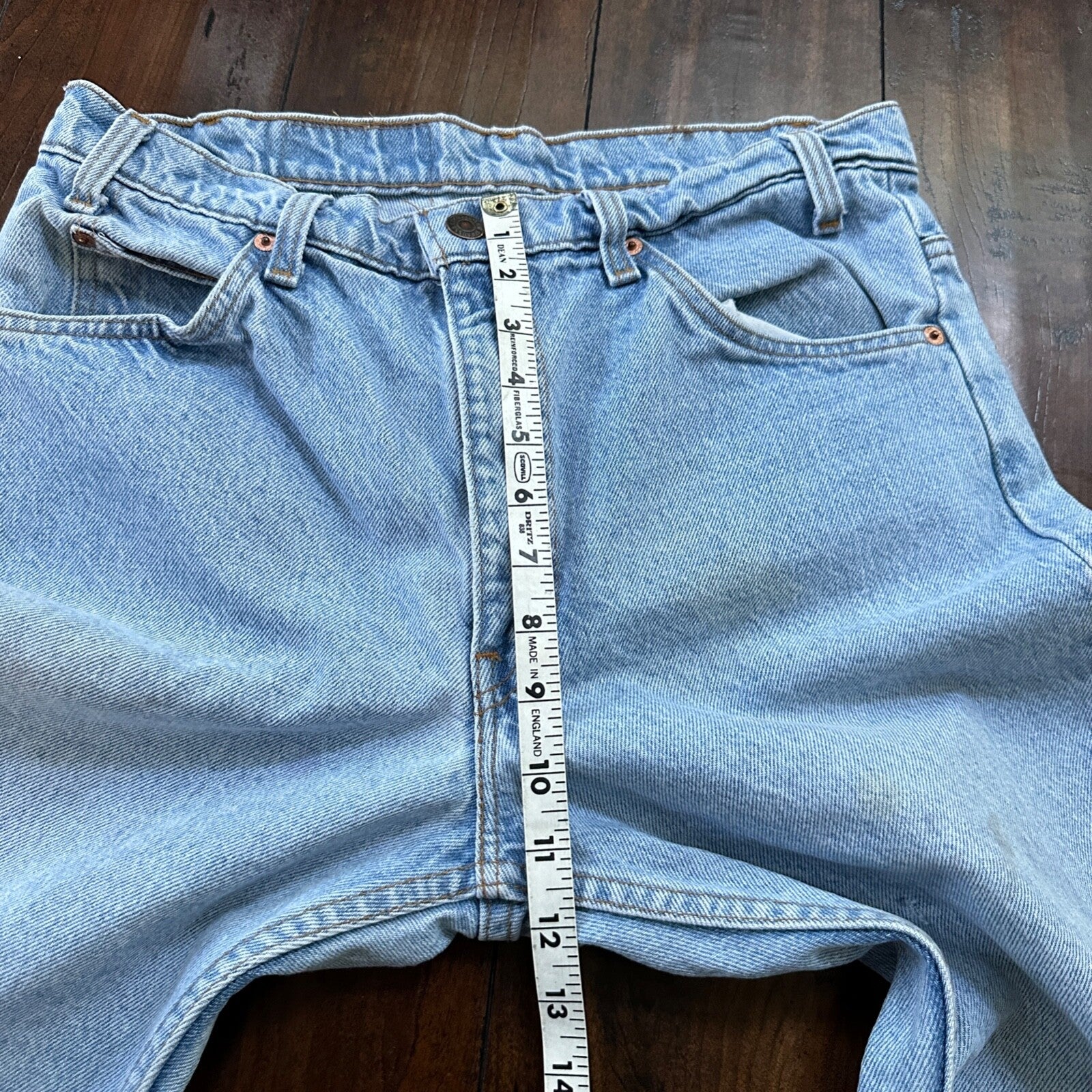 Vintage 80s Levis 505 Light Blue 70s Jeans USA Orange Tab 34x32 Act 31x30