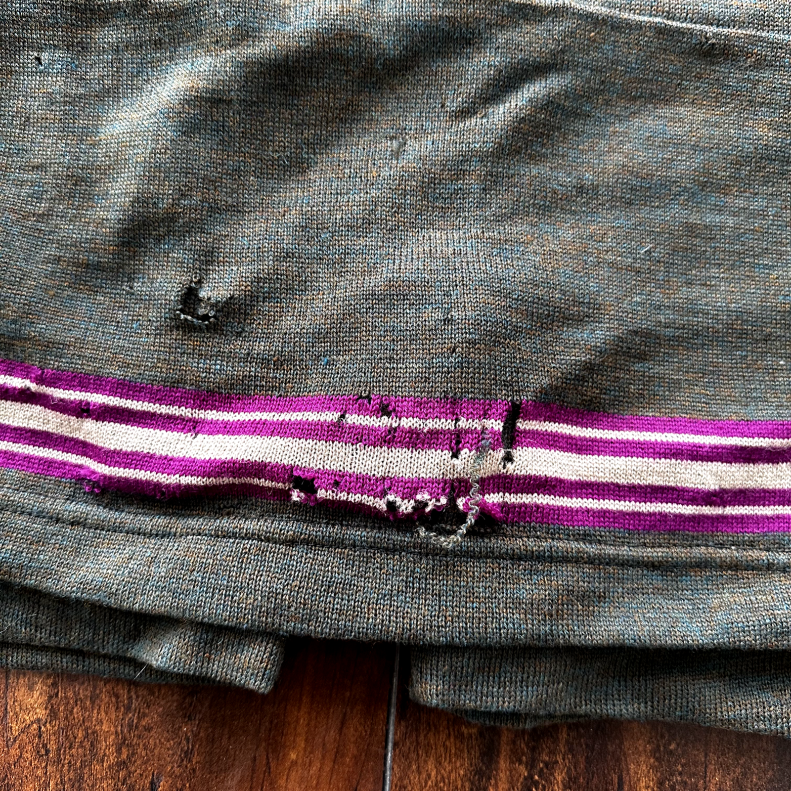 Antique 1920s Green Stripe Wool Bathing Suit Women Swimsuit Art Deco 20s 30s