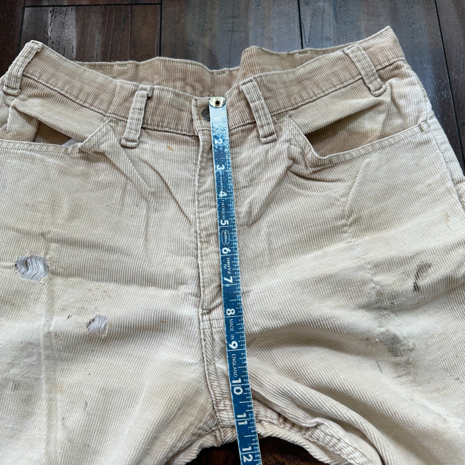 Levis 684 VTG Corduroy Pants Bell Bottom USA 30x27 Boot Cut 1970s 70s Beige