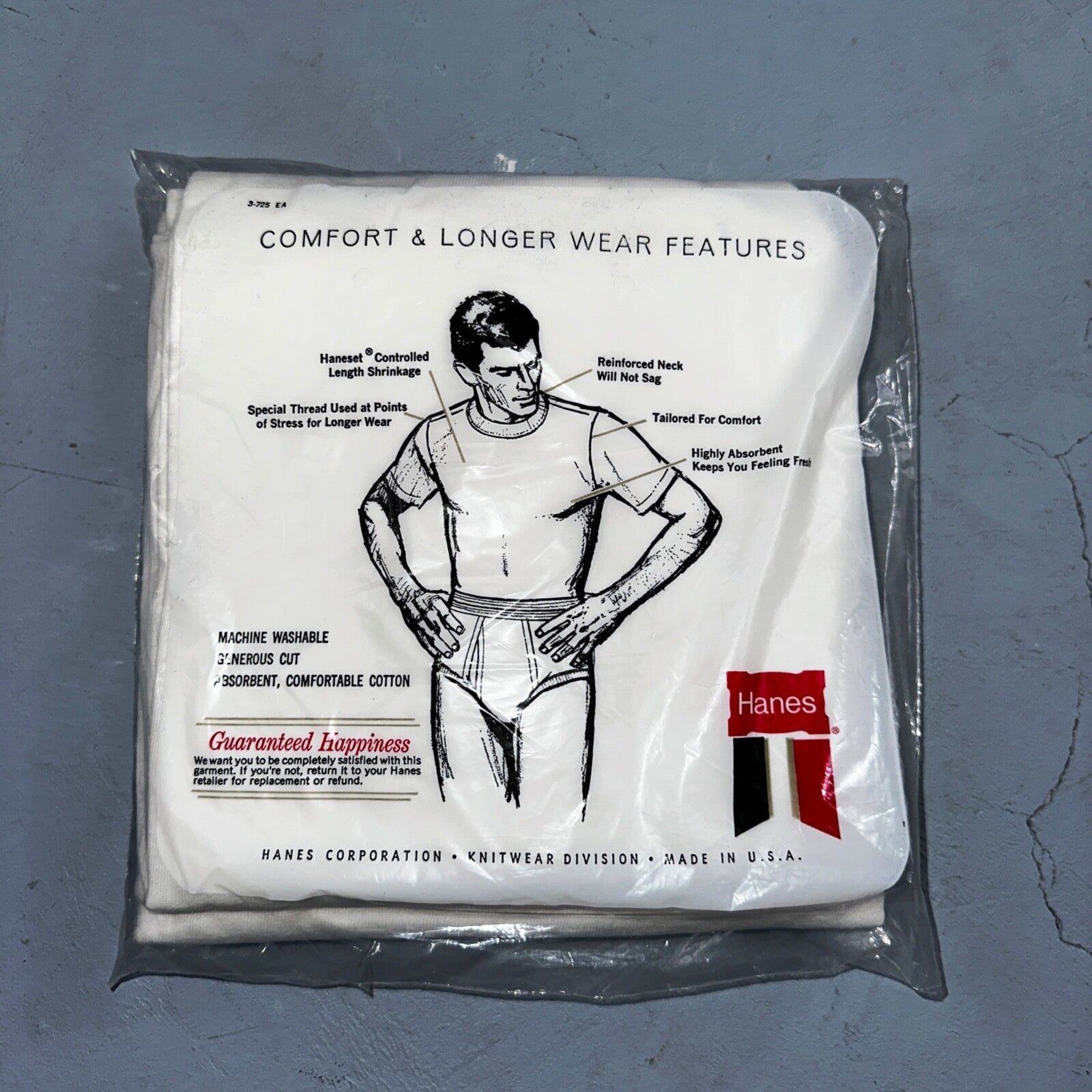 1960s Hanes Vintage White Blank T Shirt Mens Rockabilly Lot Of 3 Pack 60s 50s