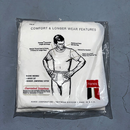 1960s Hanes Vintage White Blank T Shirt Mens Rockabilly Lot Of 3 Pack 60s 50s