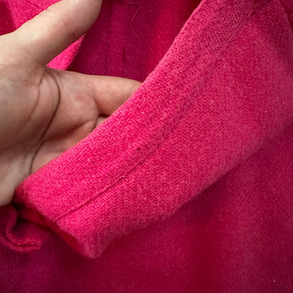 VTG USA Rockabilly Womens Dress Skirt 60s 70s Bottom Plaid Cute Pink Barbie Wool