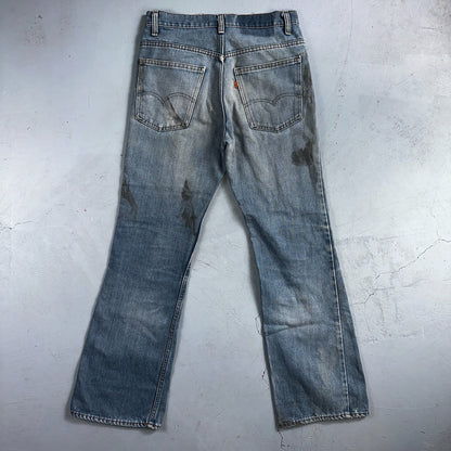 Levis 517 Vintage 80s USA Orange Tab Bootcut Flare Blue Jeans Talon Act 30x29