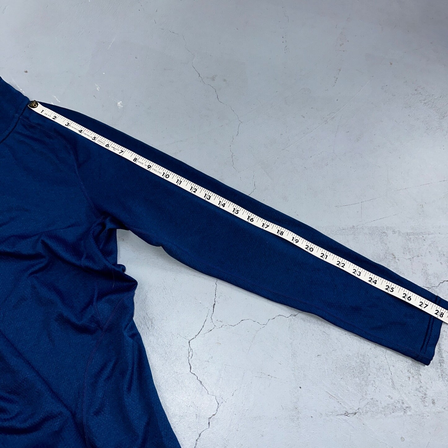 USA Prana Mens S 1/4 Zip Sweater Polyester Blue Outdoors Active Jacket